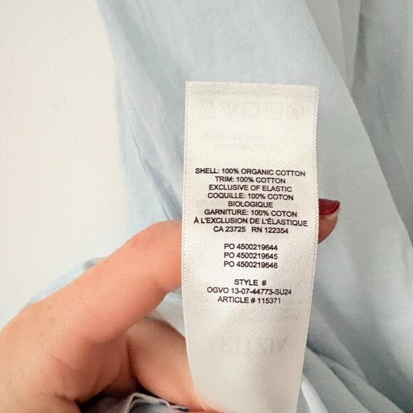 Aritzia Little Moon Nicoya Maxi Skirt Tiered Organic Cotton Blue Size XS - Picture 8 of 8